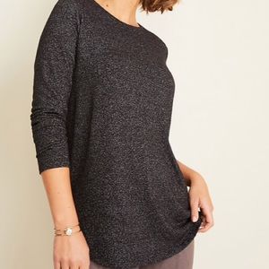NEW Ann Taylor Long Sleeve Marled Tunic Tee